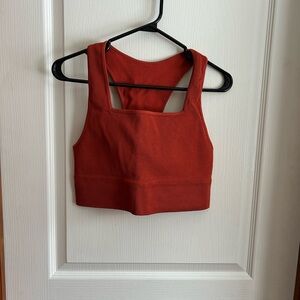 Gilly Hicks Terracotta Ribbed Tank